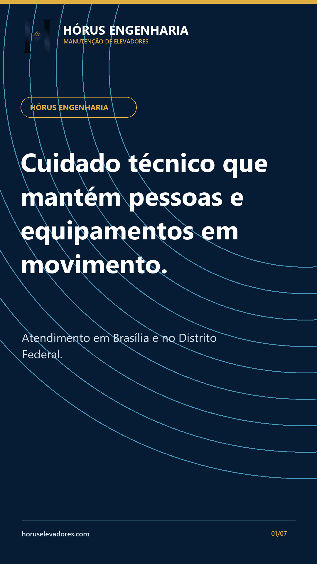 Vídeo institucional da Hórus Engenharia sobre manutenção e serviços de elevadores